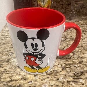 Disney Mickey Mouse Red and White Mug